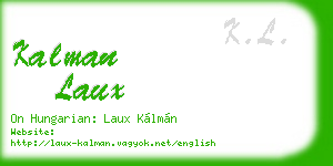 kalman laux business card