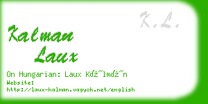 kalman laux business card